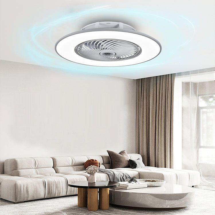 Intelligent DC LED Ceiling Fan Light Low Noise Air Cooling Fan Bedroom Hotel Remote Control Electric Source