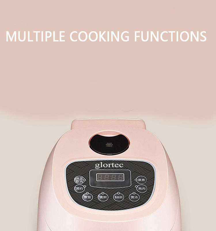 Mini Automatic Electric Rice Cooker Steamer Nonstick Pot Digital Household Appliances Keep Warm Plastic