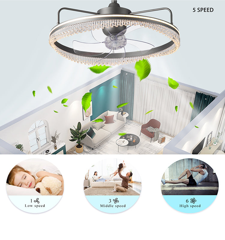 Modern Fancy Decorative LED Ceiling Light Chandelier Remote Control Electric Power Source Pendant Lamp Household Hotel