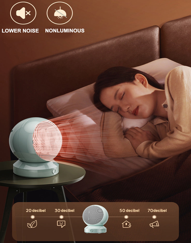 PTC Ceramic Portable Infrared Heater Mini Home & Car Fan for Outdoor & Bathroom Use USB-Powered